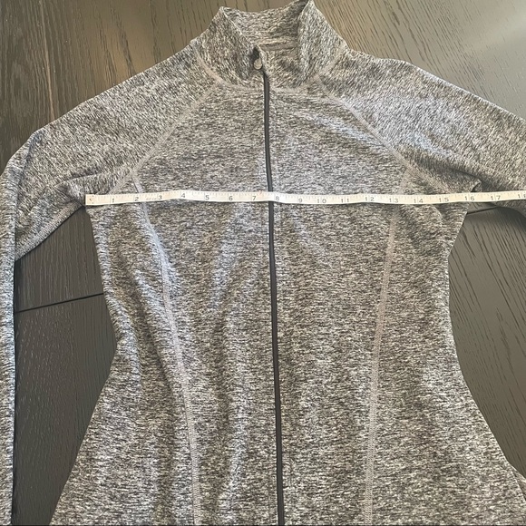 Beyond yoga super soft brushed cotton zip up with ruffle detail on back - Picture 2 of 4